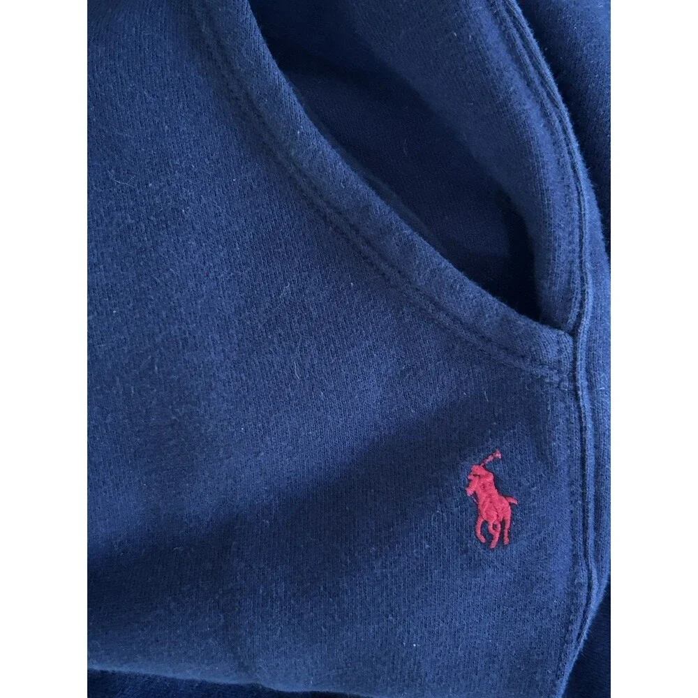 Boy's Polo Ralph Lauren Sweatpants Size XL 18-20 Navy Blue Joggers Red Logo